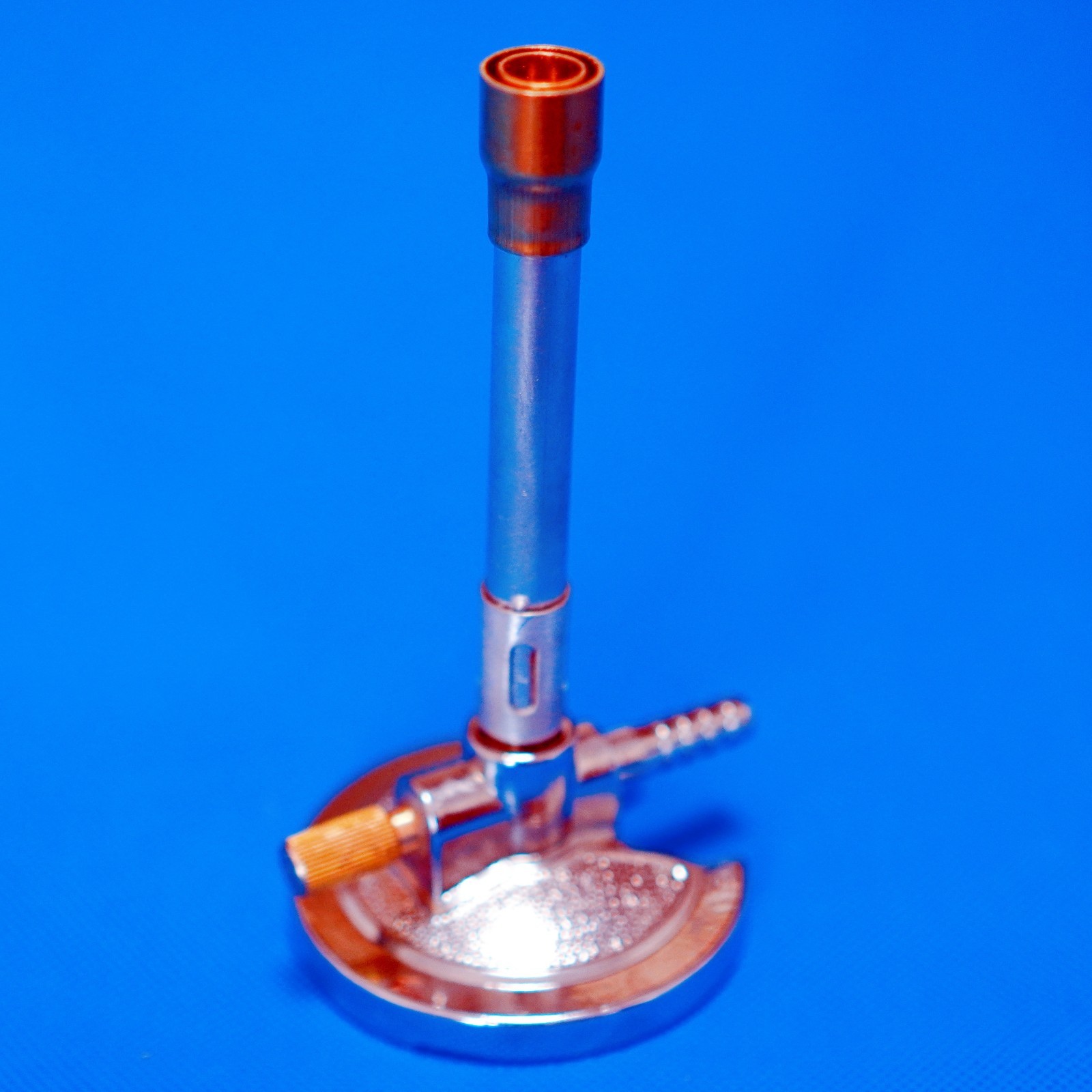 Dental Lab Bunsen Burner Single Adjustable Tube Gas Light with Needle Valve
