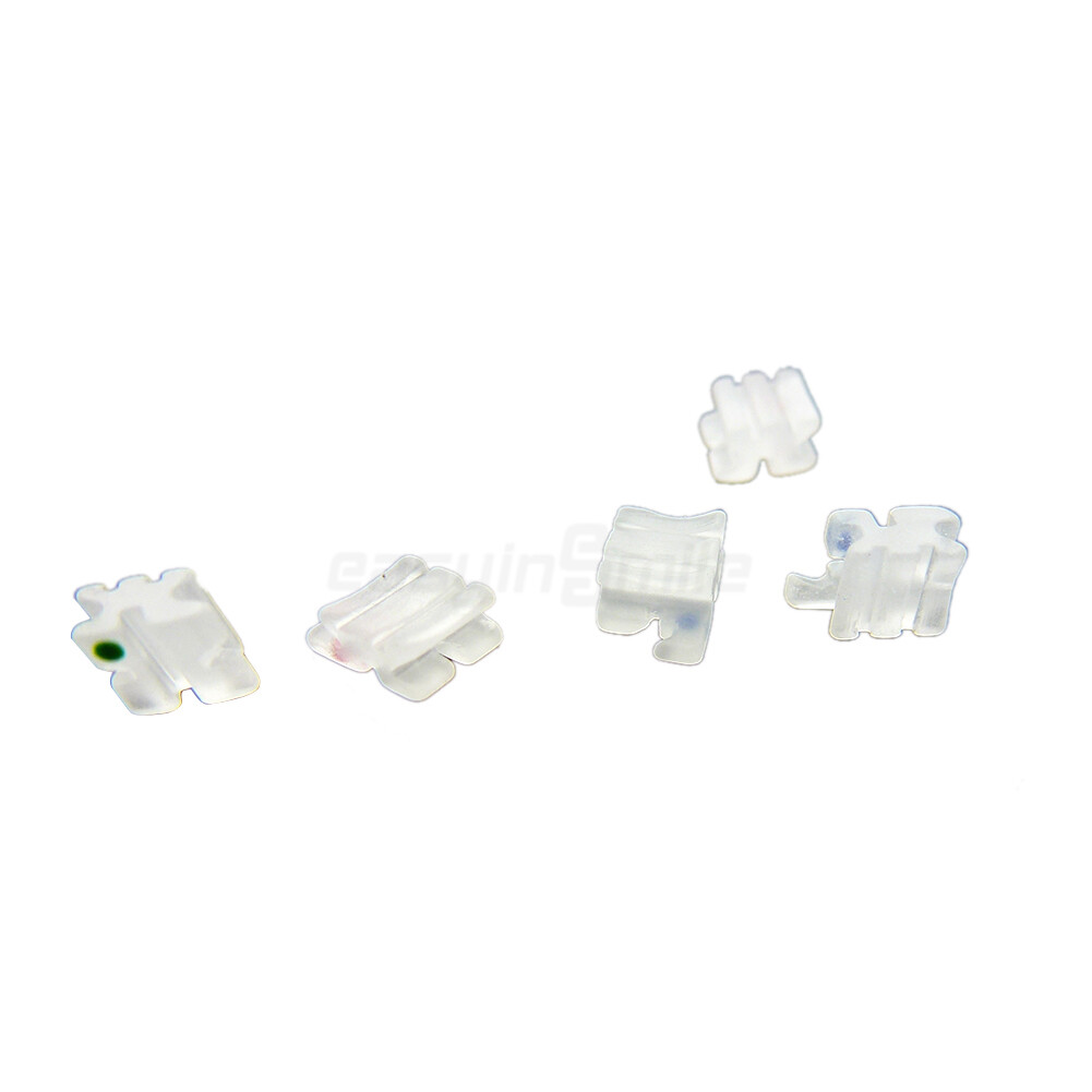 1/10Pk Orthodontic Ceramic Brackets Roth/MBT 022 3/345 Hooks Dental Clear Braces