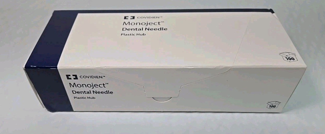 100 Monoject Plastic Hub Dental Medical Needles 27 G Long 1 1/4″ – 8881400058