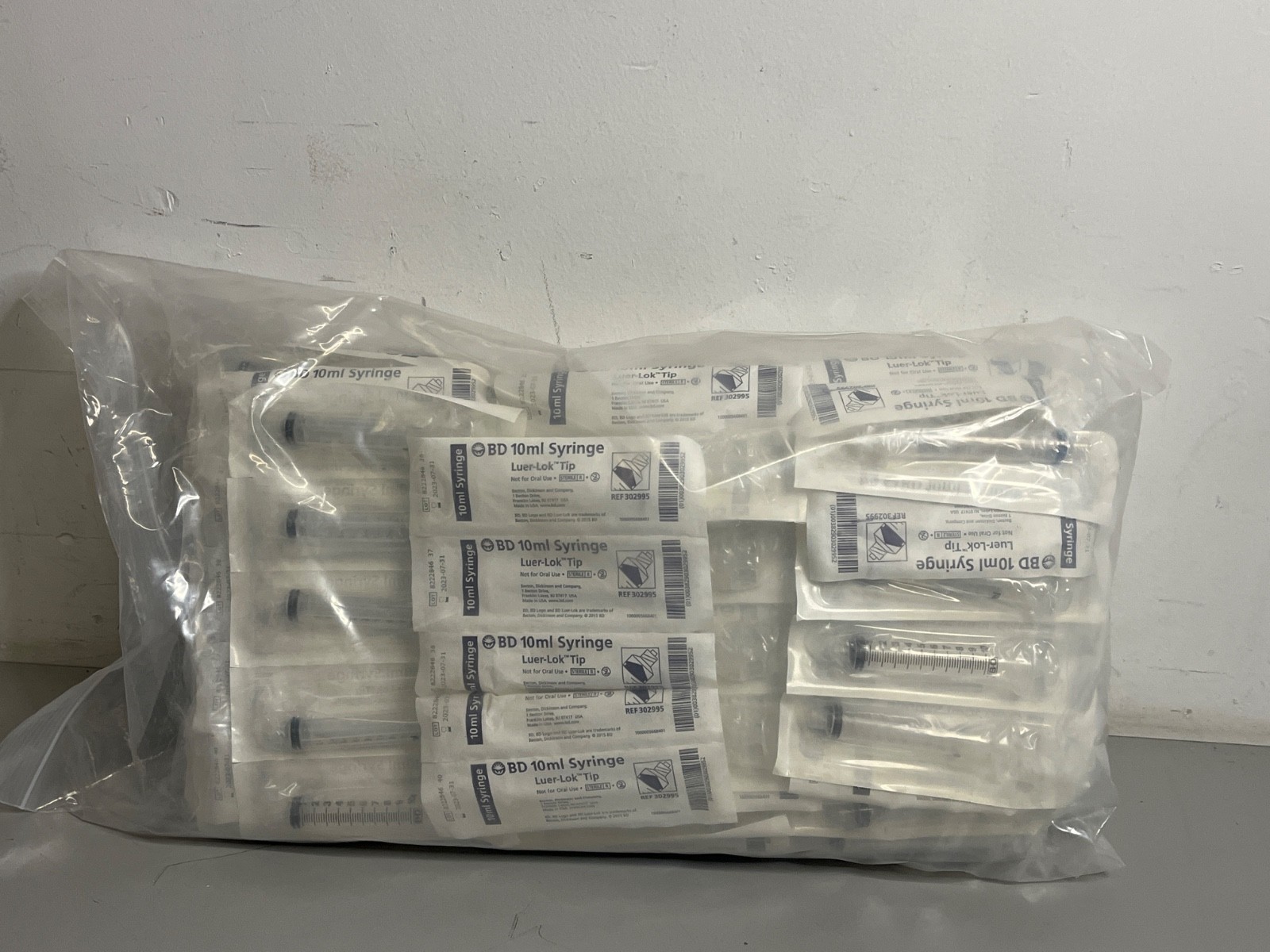 BD 10ml Syringe Luer-Lok Tip 302995 Sterile Single Use – 100 Pack