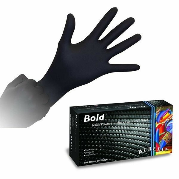 Aurelia Bold Nitrile Exam Gloves: MEDIUM Case 10×100/Bx. 5 mil Thickness