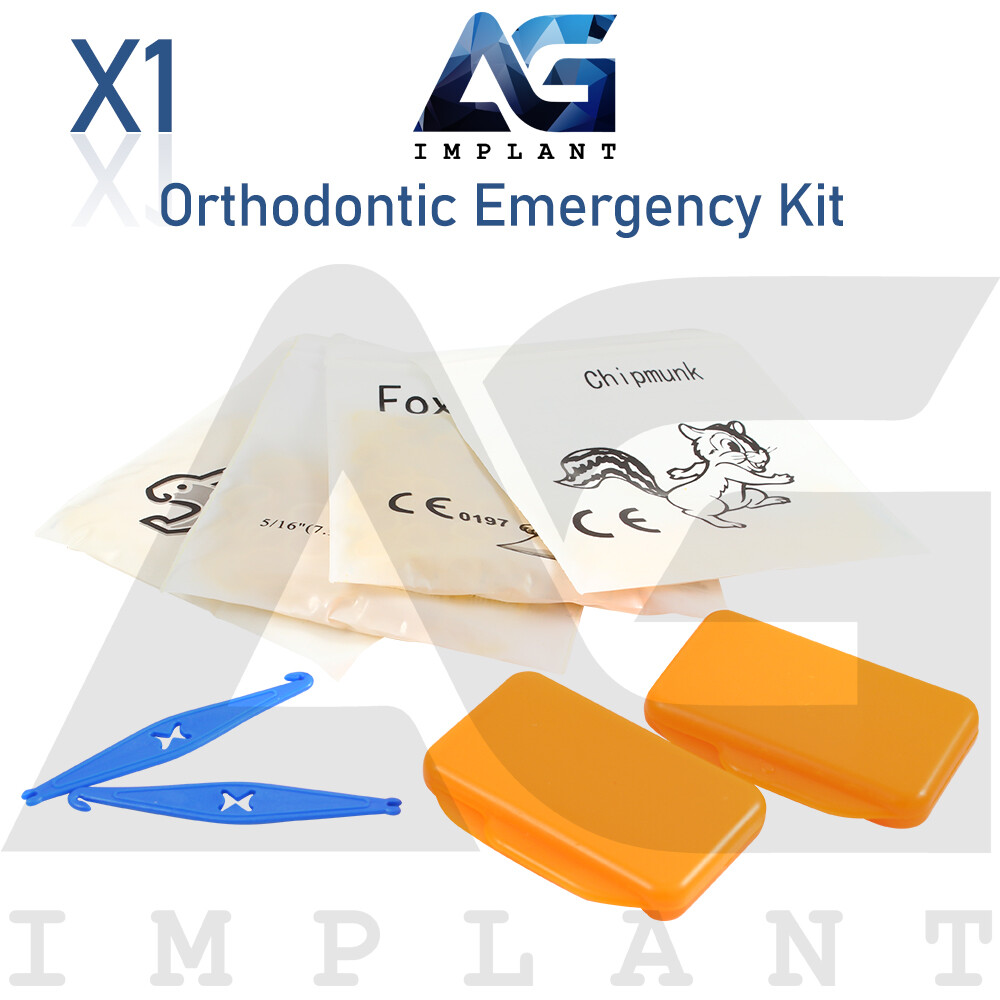 Orthodontic Emergency Kit Elastics Rubber Bands Wax Home Use First Aid Dental