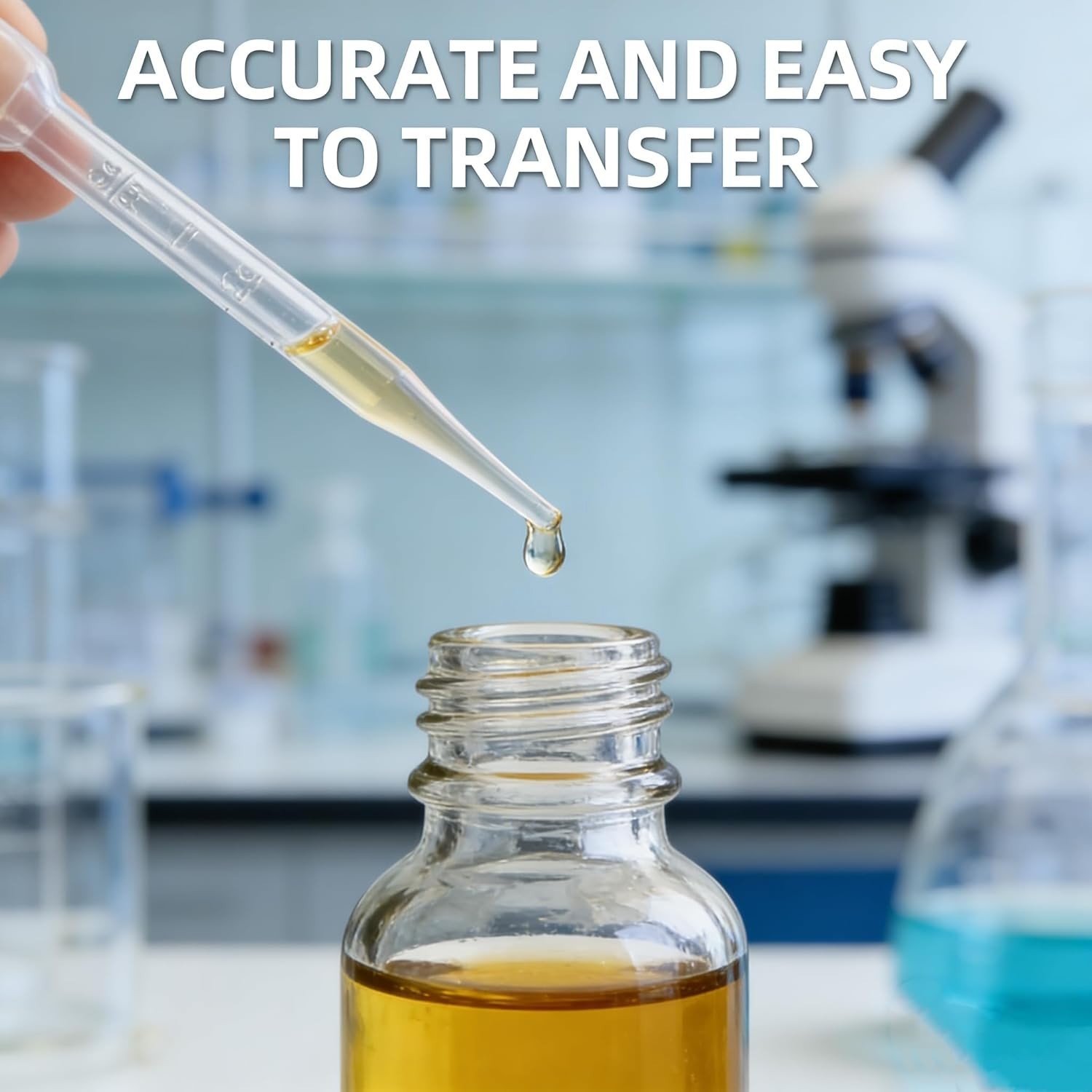 Versatile 50PCS 3ML Plastic Pipettes for Essential Oils & Science Experiments