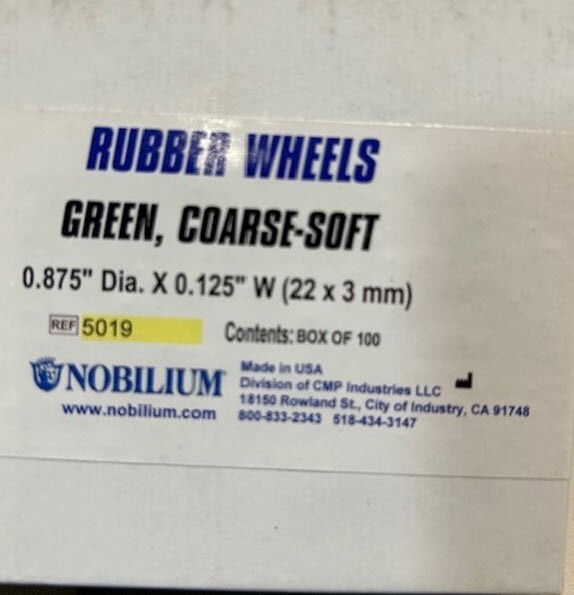 Nobilium Rubber Wheels Green, Coarse-Soft