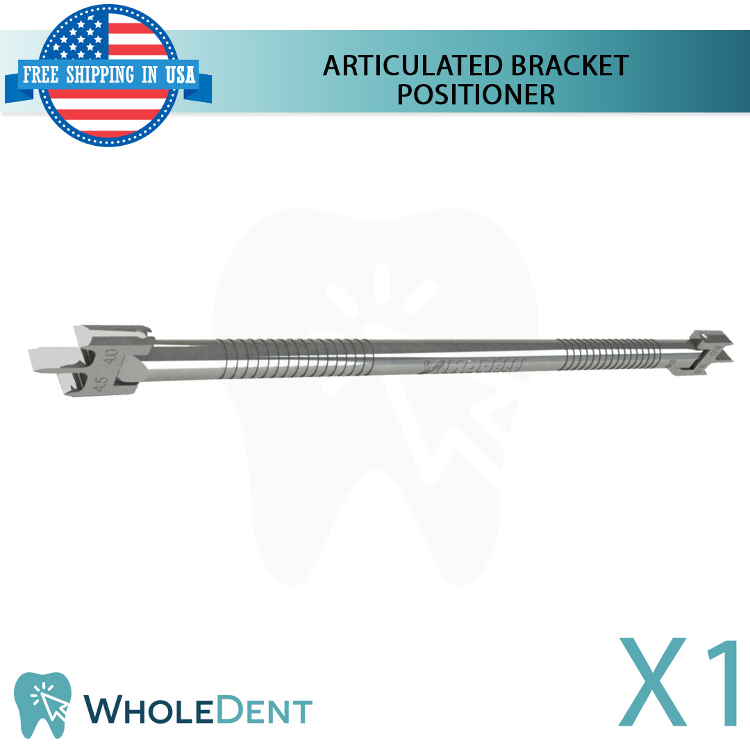 Dental Articulated Bracket Positioner Orthodontic 2 Sided Gauge Tool Morelli