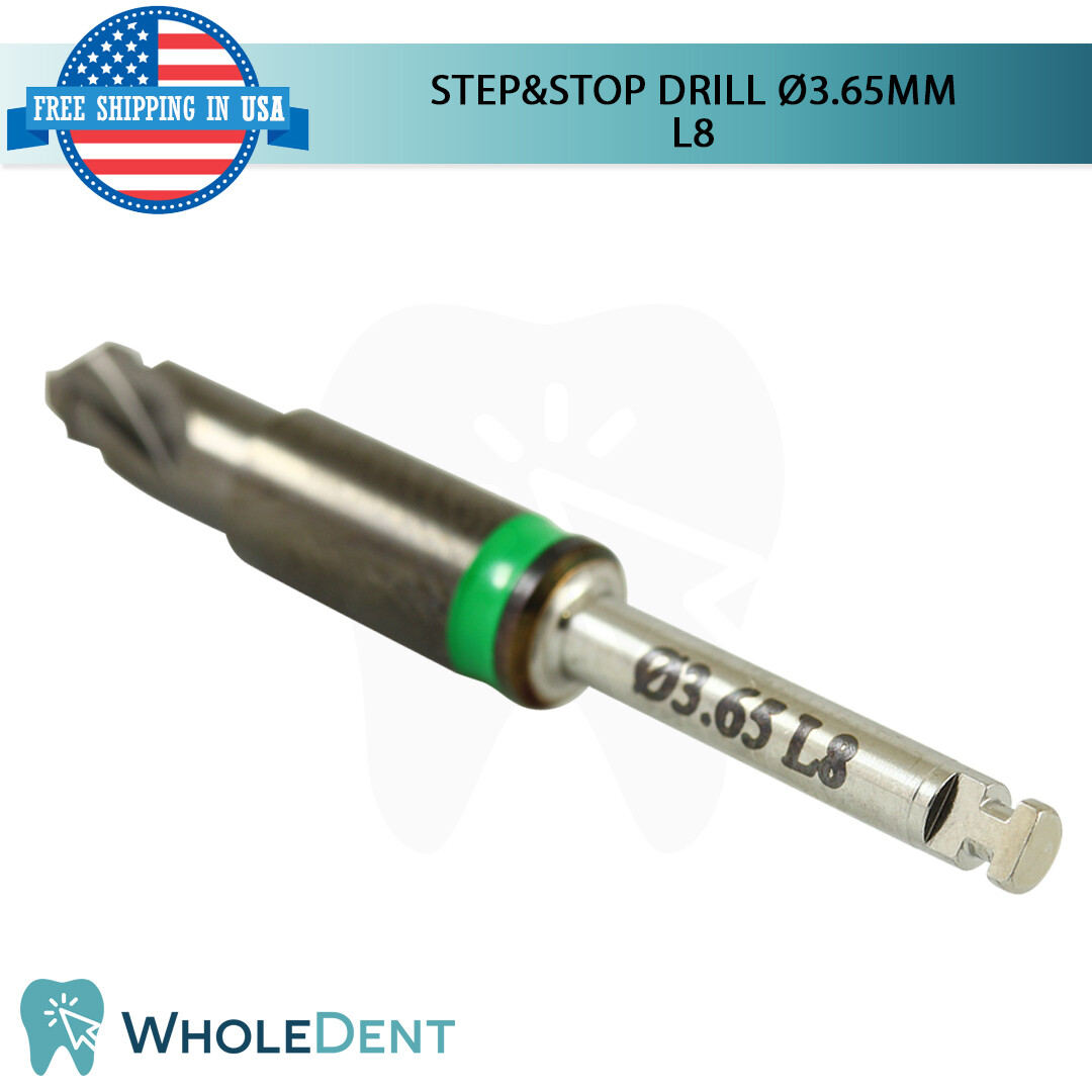 Integral DLC Step&Stop Drill Ø3.65 External Irrigation Pre Stopped Stopper