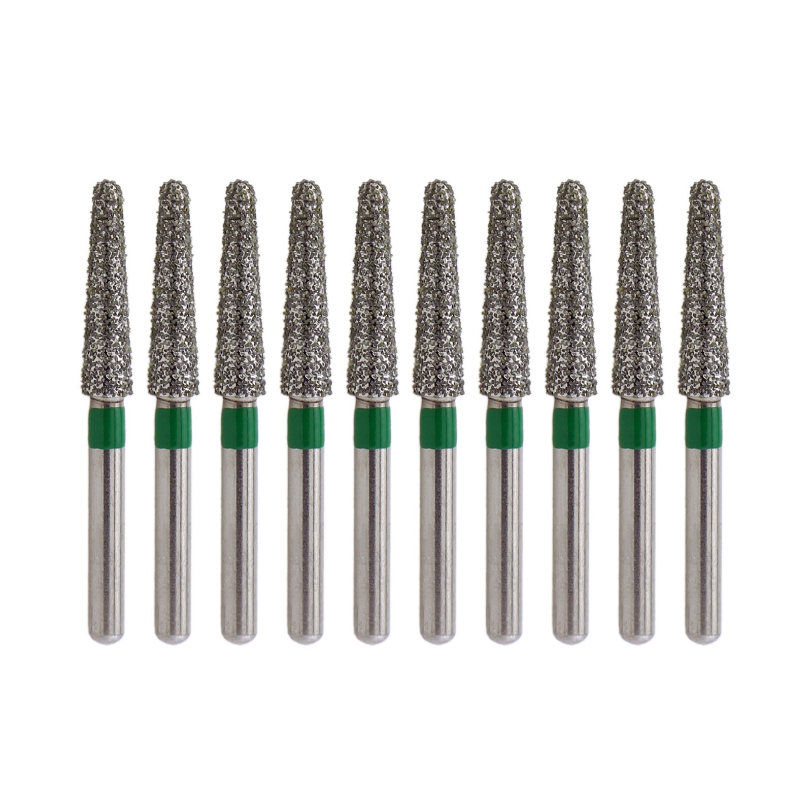 Dental Diamond Burs 856/025C Round End Taper Coarse Green For High Speed FG bur