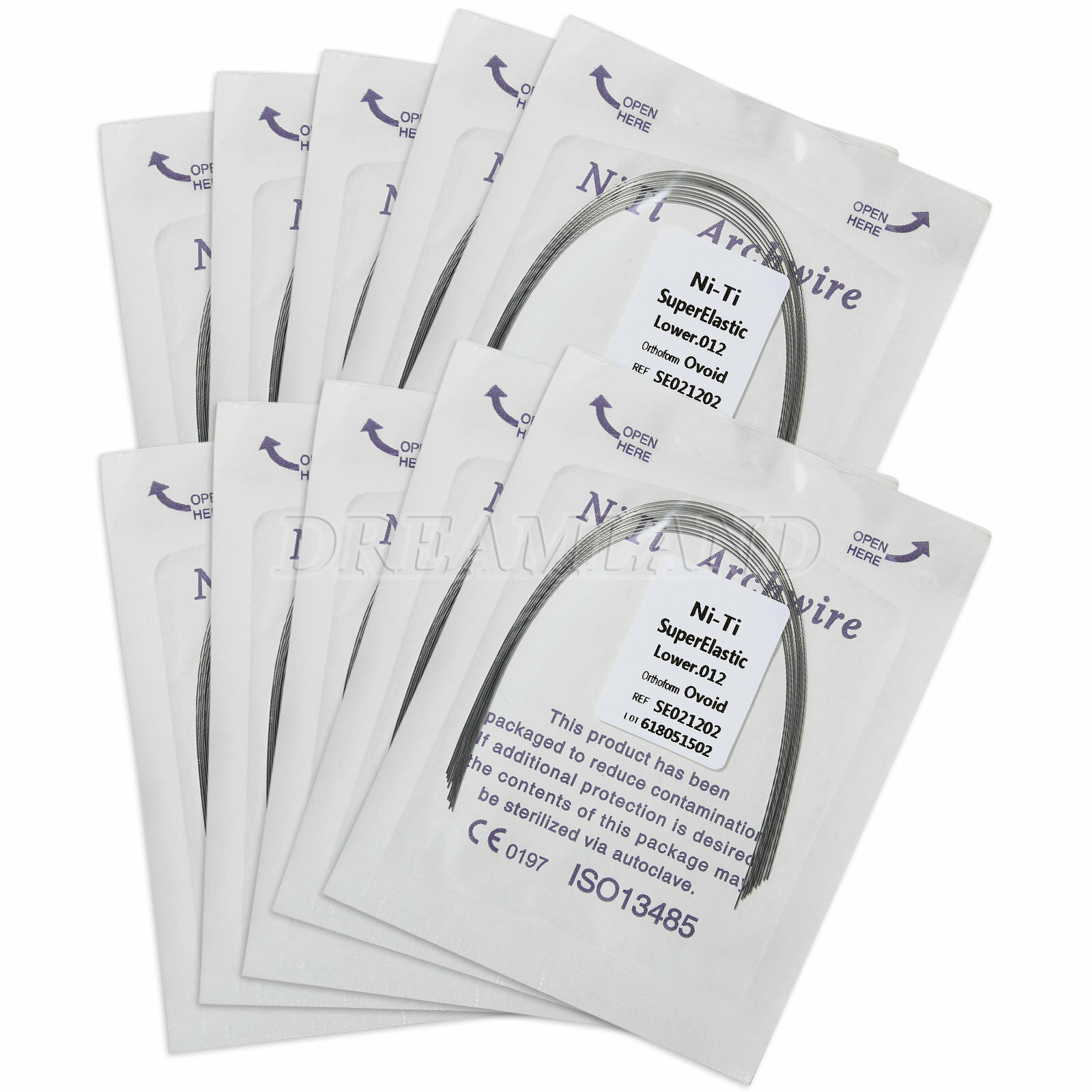 10 packs Arcos de Dental Ortodoncia Redondos Niti Arco de Alambre Su Arch Wire