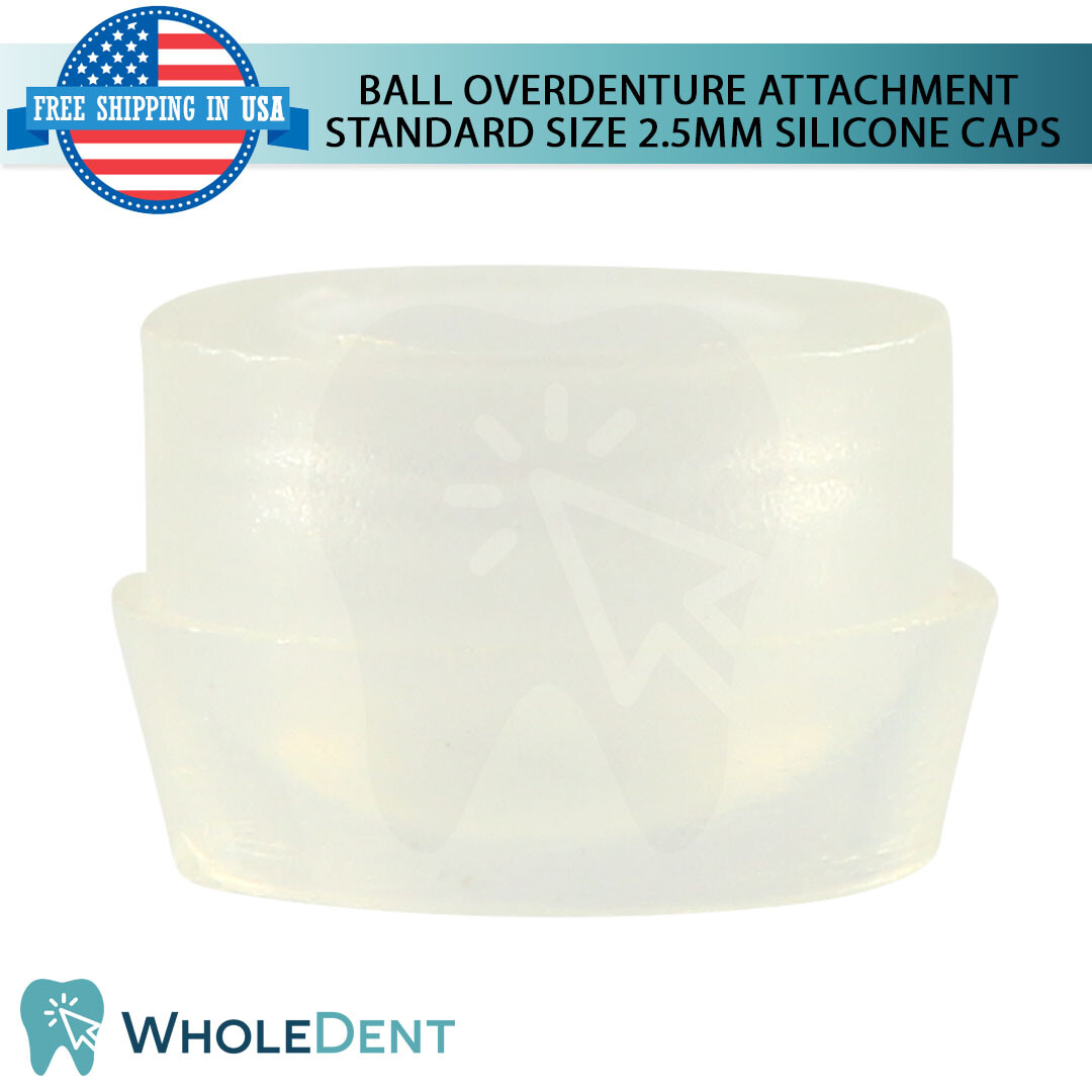 10x Standard Silicone Cap Ø2.5mm Ball Attachment Abut ment Dental Im plant