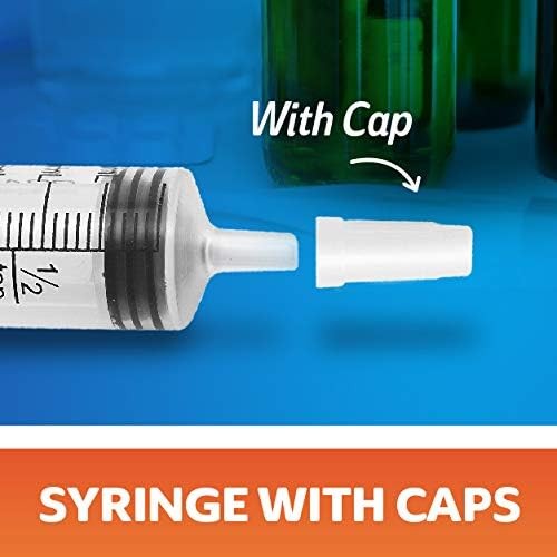 10ml Oral Syringe With Cap (100 Pack) | Oral Dispenser Without Needle, Luer Slip