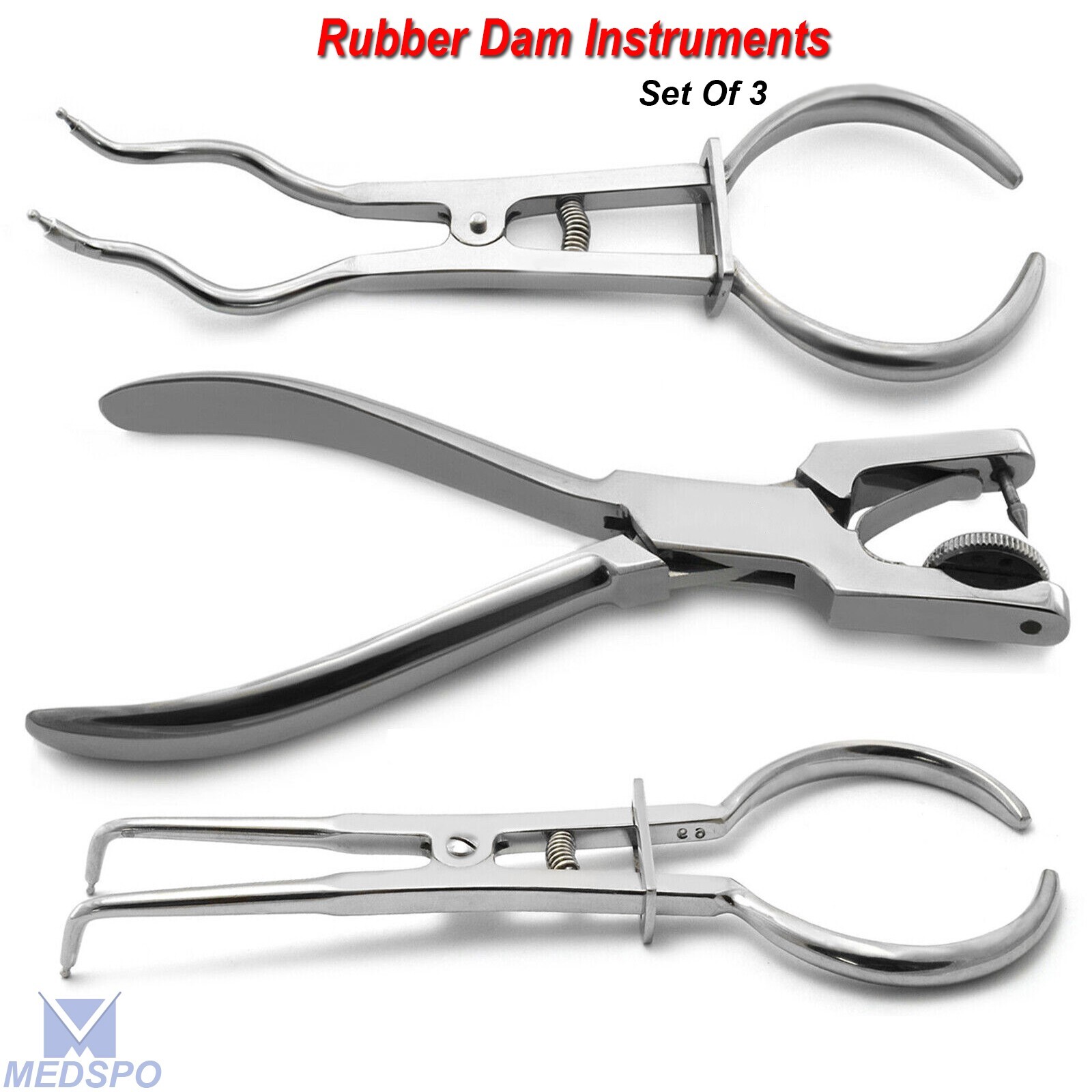 Ainsworth Hole Punch Plier Ivory Clamp Forceps Stokes Basic Rubber Dam Kit Tool