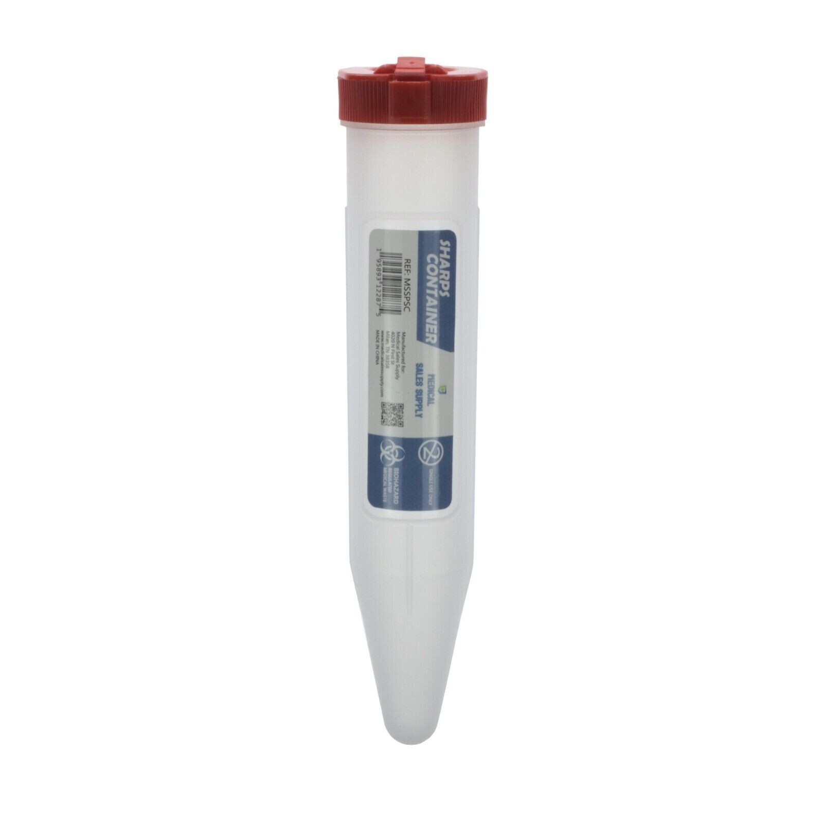 Portable First Aid Sharps Container with Locking Mechanism Easily Transportable