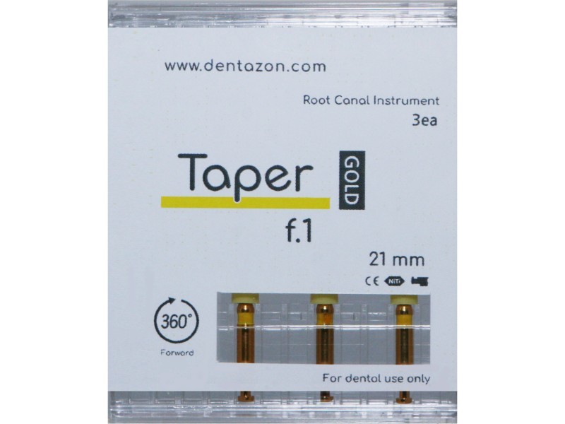 Endodontic Taper Gold Root Canal File 1 box (3EA.) 19,21,25mm