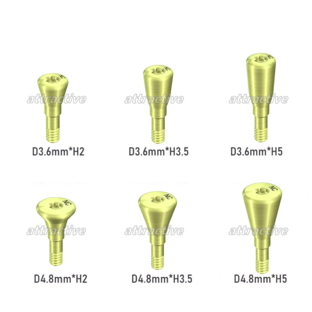 Dental Healing Abutment Caps RC NC ∅4.5/5/6.0 Titanium Fit Straumann ITI