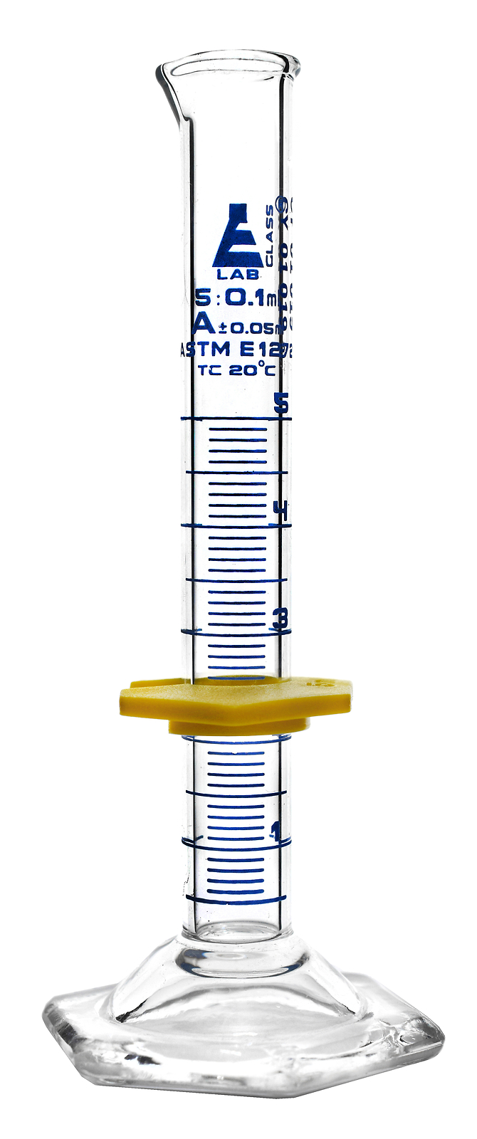 Eisco Labs 5ml Graduated Cylinder with Protective Collar, ASTM, Class A
