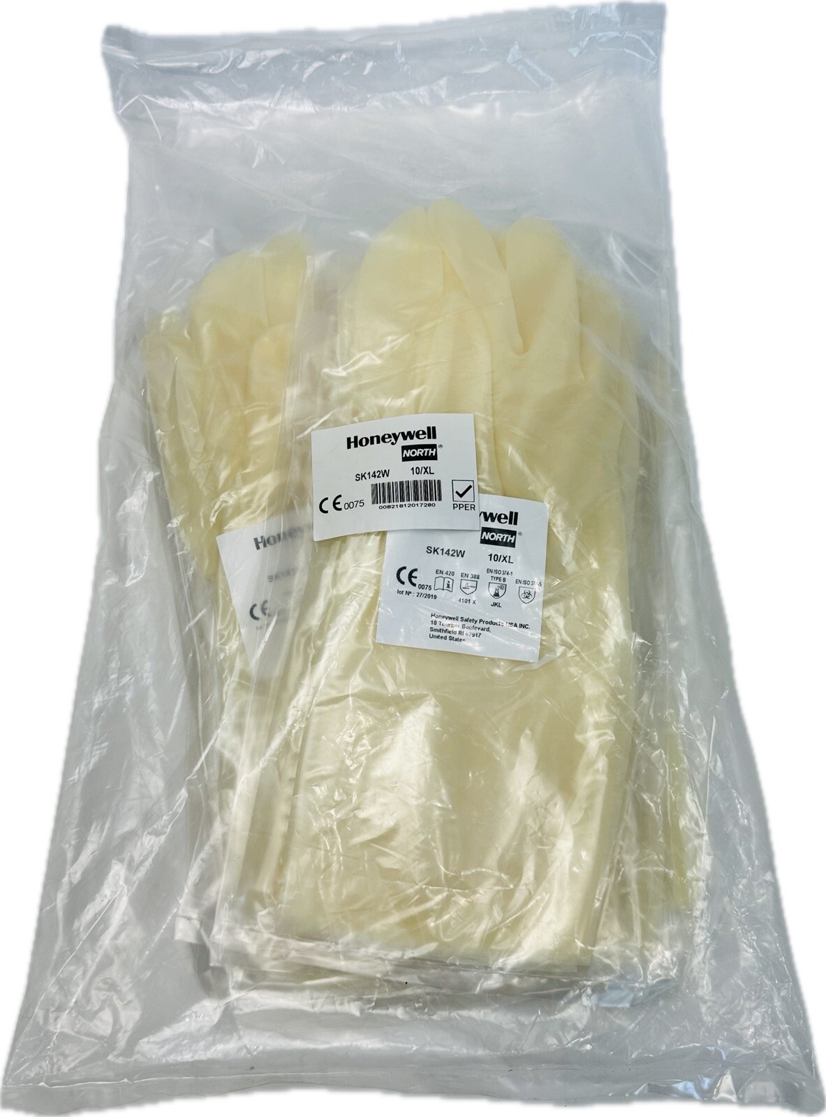 10 Pair Honeywell North SK142W 13” Clean Room Gloves 15 Mil Nitrile Glove Sz 10