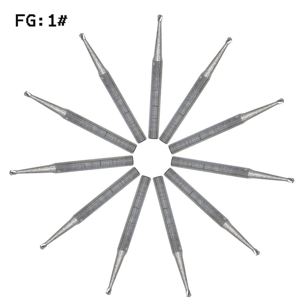 SANDENT Dental FG Burs Diamond Tungsten Carbide Drill for High Speed Handpiece
