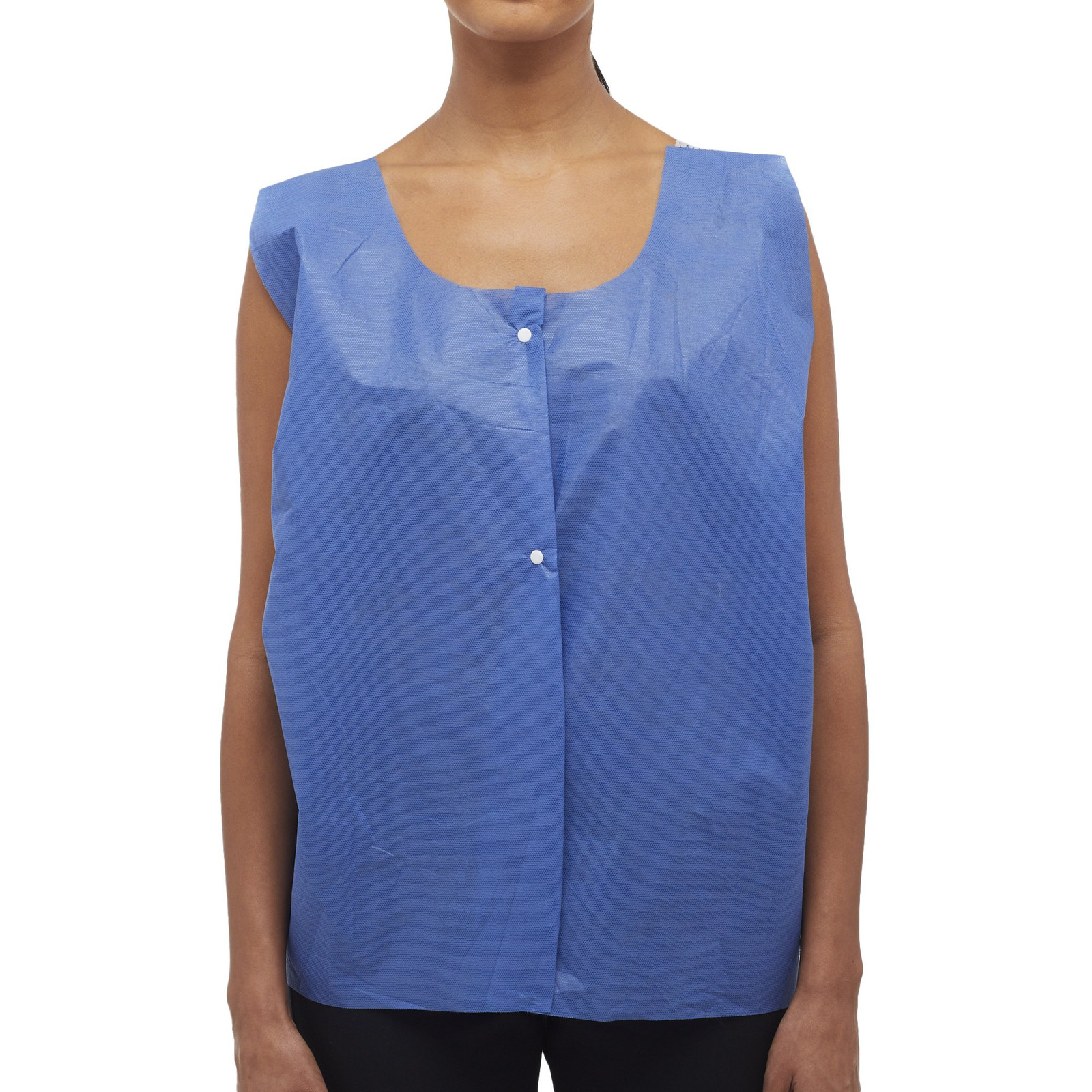 McKesson Adult Exam Vest Blue One Size Fits Most 75 Ct