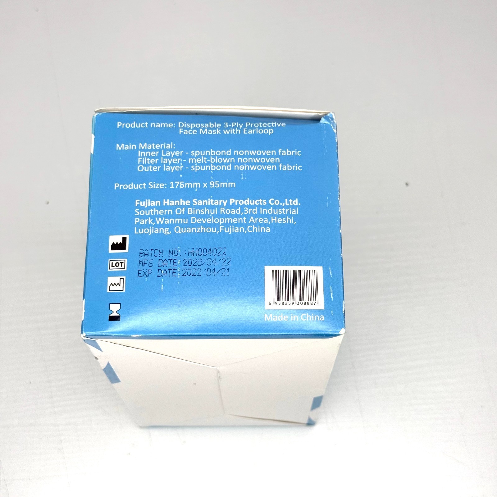 NEW 50 PCS Disposable 3-Ply Protective Earloop Face Mask Non Medical Adult Size