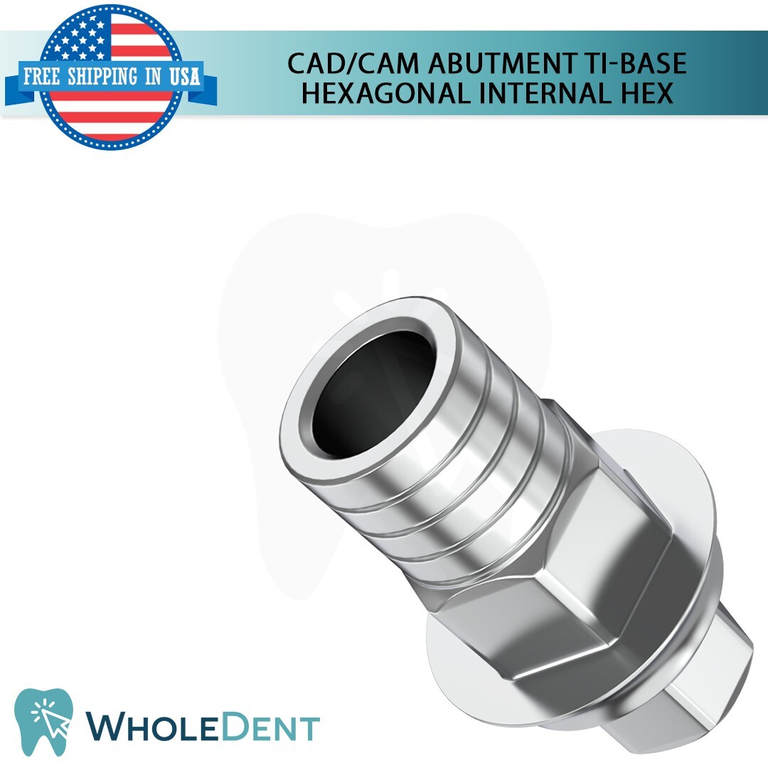 10x Ti-Base CAD/CAM Hexagonal Abutment Titanium Dental Int Hex Connection 2.42mm