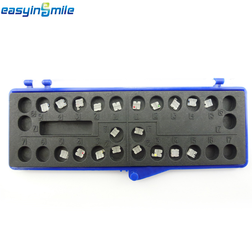 1/10Pack Orthodontic Dental Ceramic Brackets 022 345W/H MINI clear Brace ROTH/MB