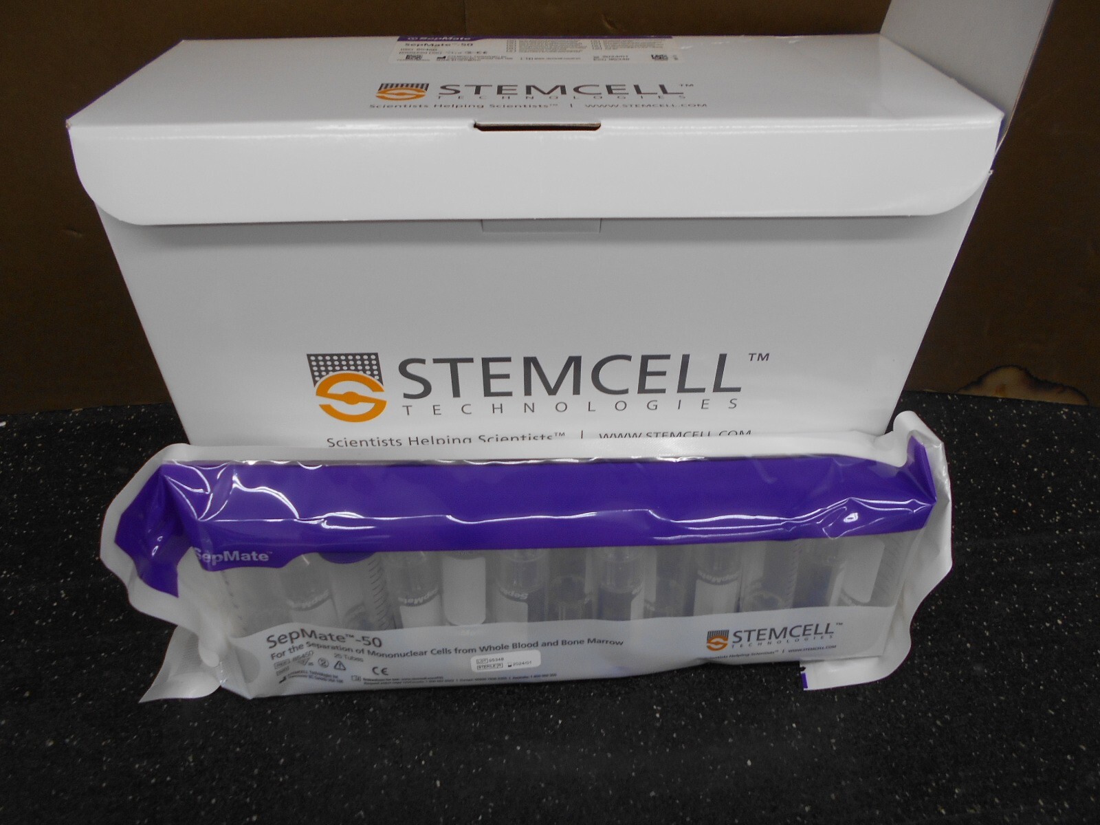 STEMCELL TECHNOLOGIES SEPMATE-50 CENTRIFUGE TUBES 85450 BOX OF 50