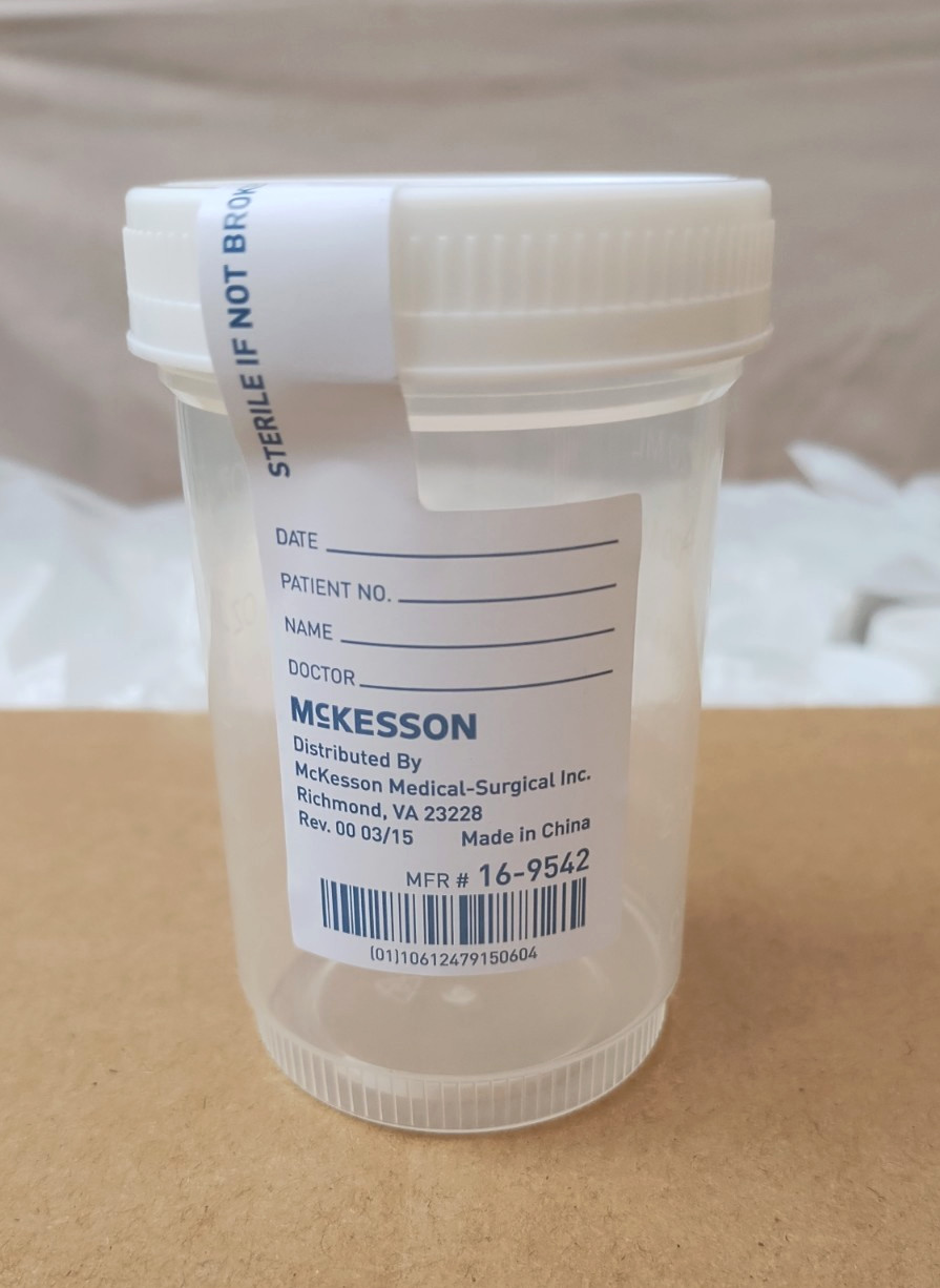 McKesson Specimen Container Screw Cap 120 mL (4 oz.) 300 Ct