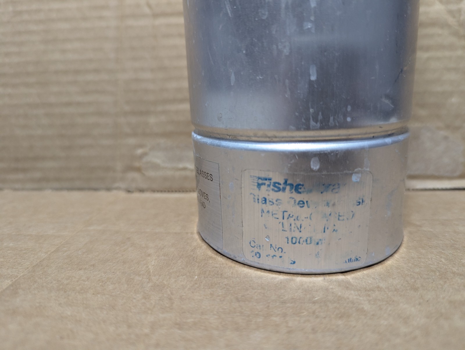 Dewar Flask Metal Cased 1000 mL Fisherbrand 10-195B. Slightly used, very good