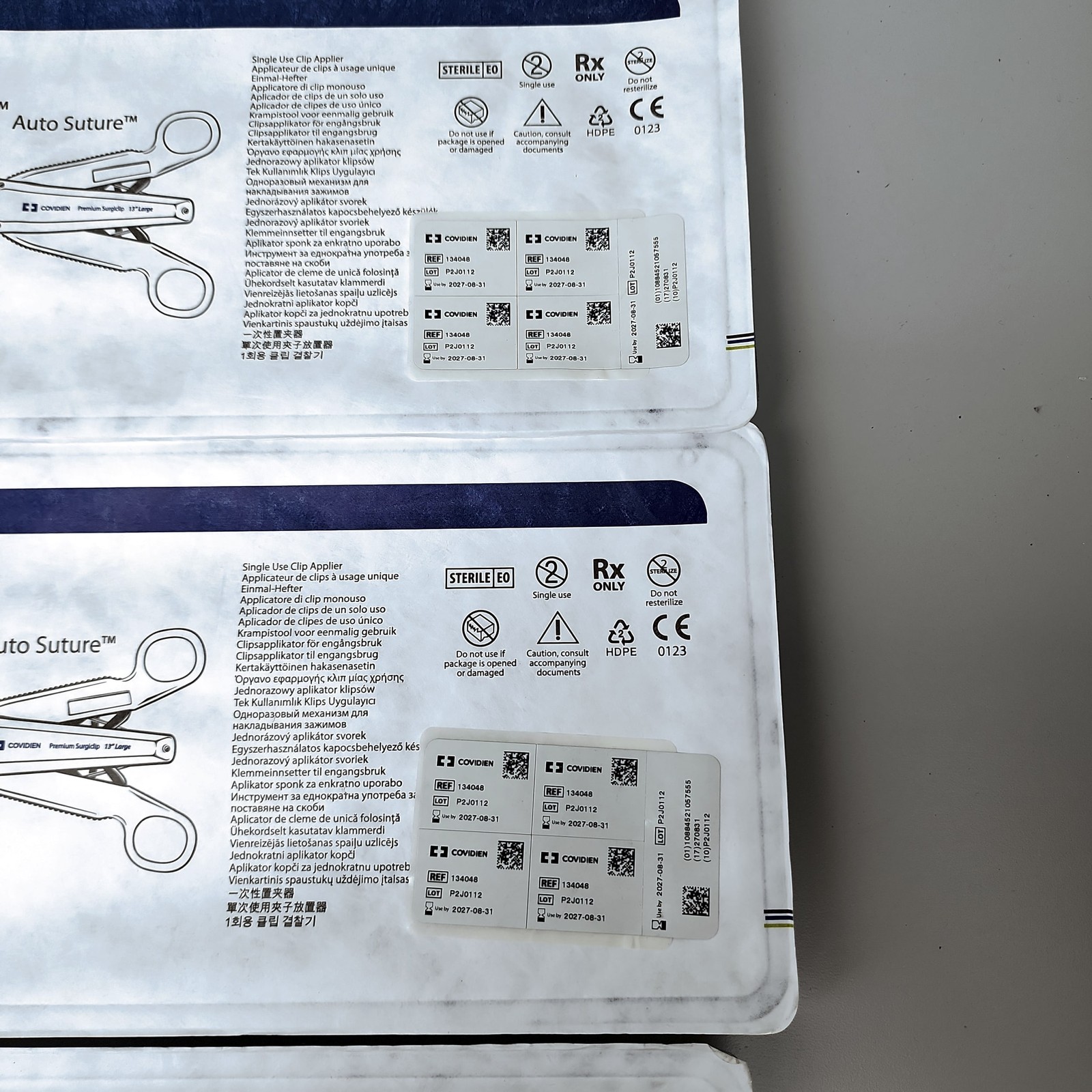 134048 Auto Suture+Premium Surgiclip Applier 13″ L 4-Pk NEW 2027