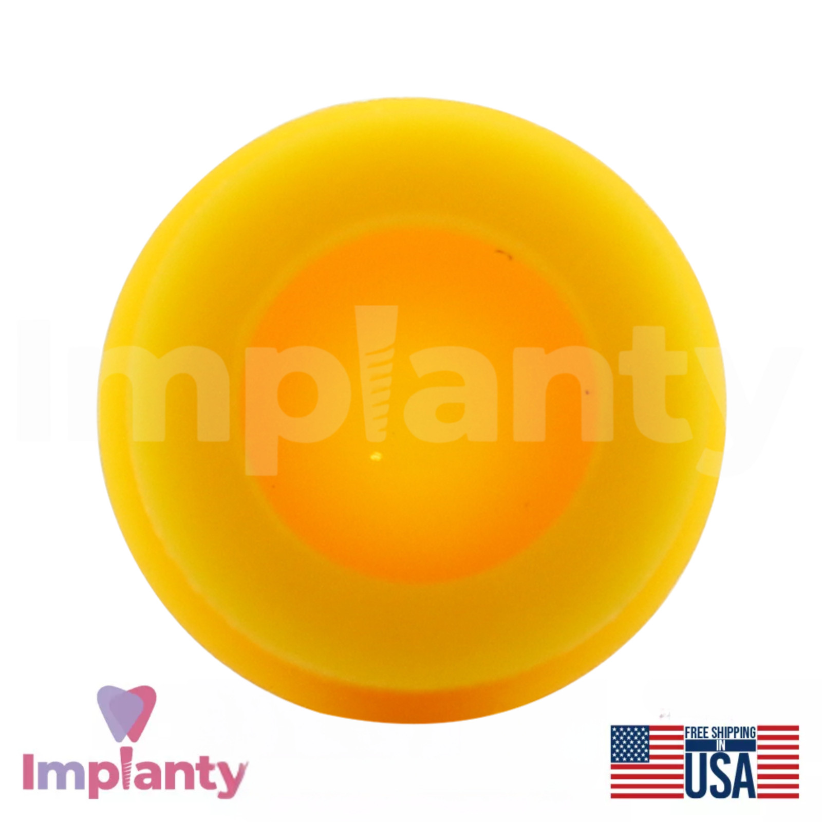 10x Dental Extra Soft Silicone Undersized Yellow Caps For Ball Attachment 500g