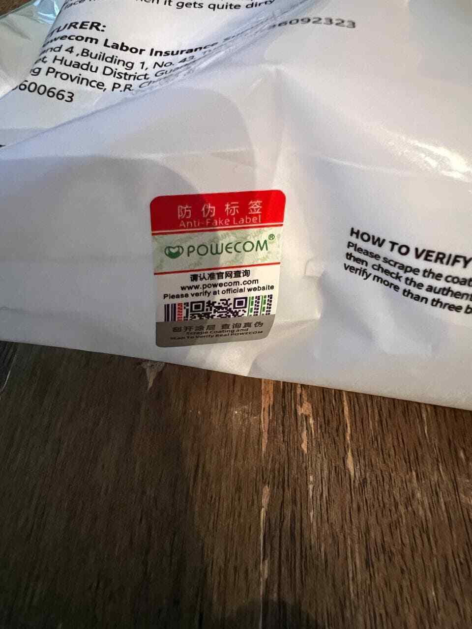 10 PCS/Bag Powecom KN95 Protective Face Mask Respirator KN 95✅GB2626-2019