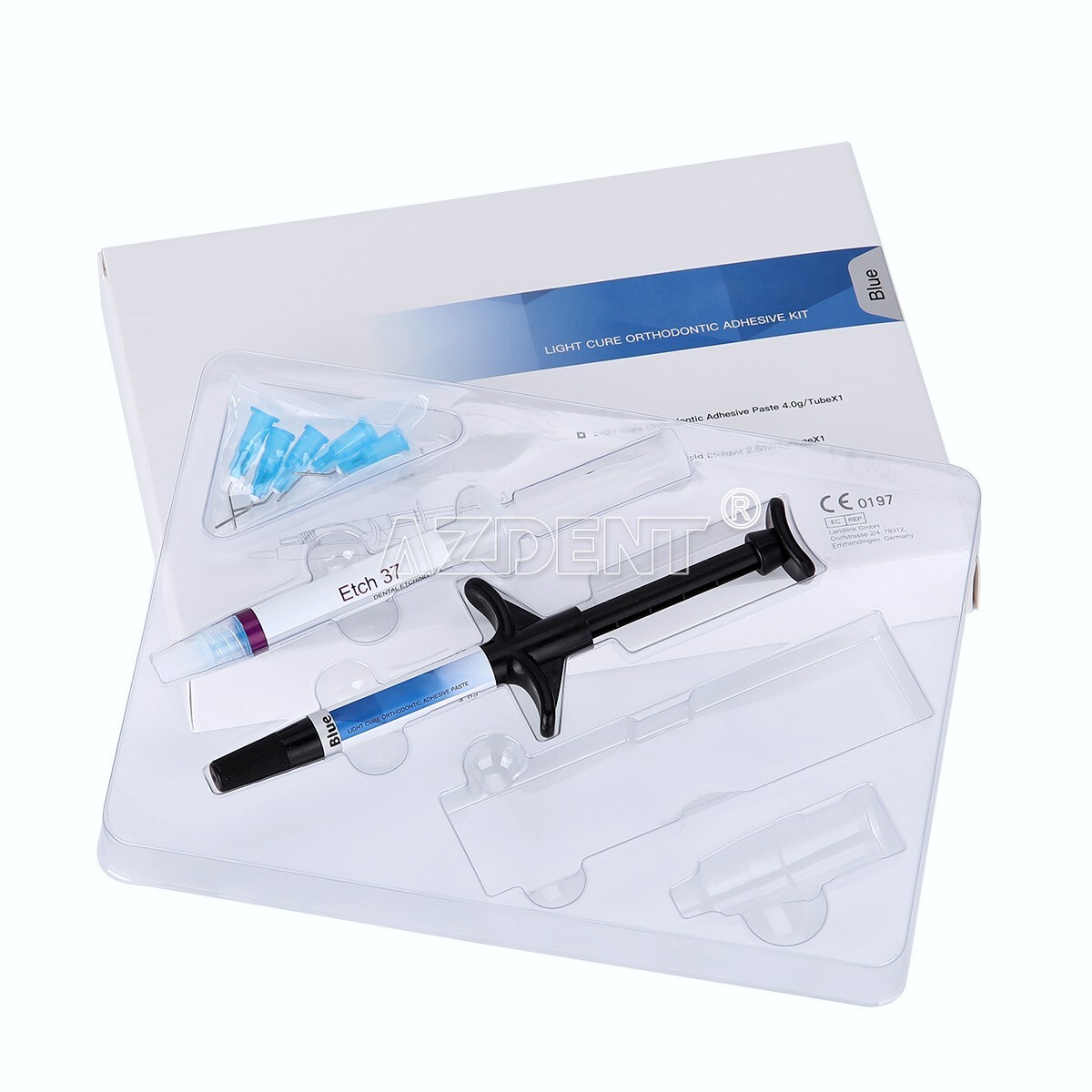 Dental Orthodontic Adhesive Light Cure Band Bonding Cement Blue Glue Intro Kit