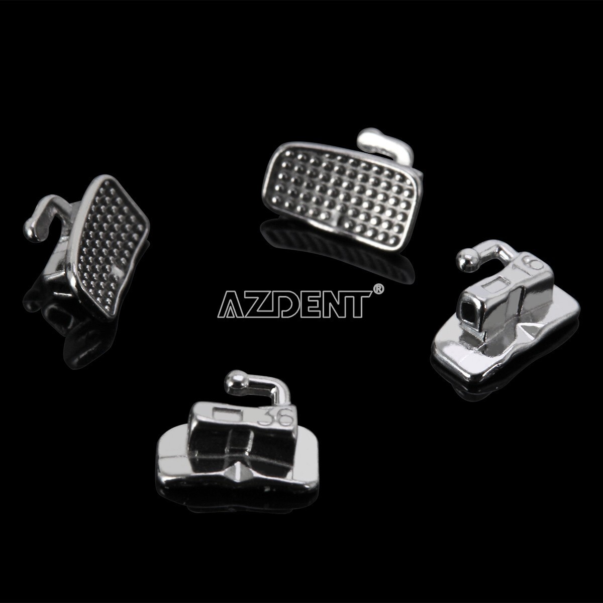 AZDENT Dental Orthodontic Self Ligating Brackets Mini Roth Mbt 022 &Buccal Tube
