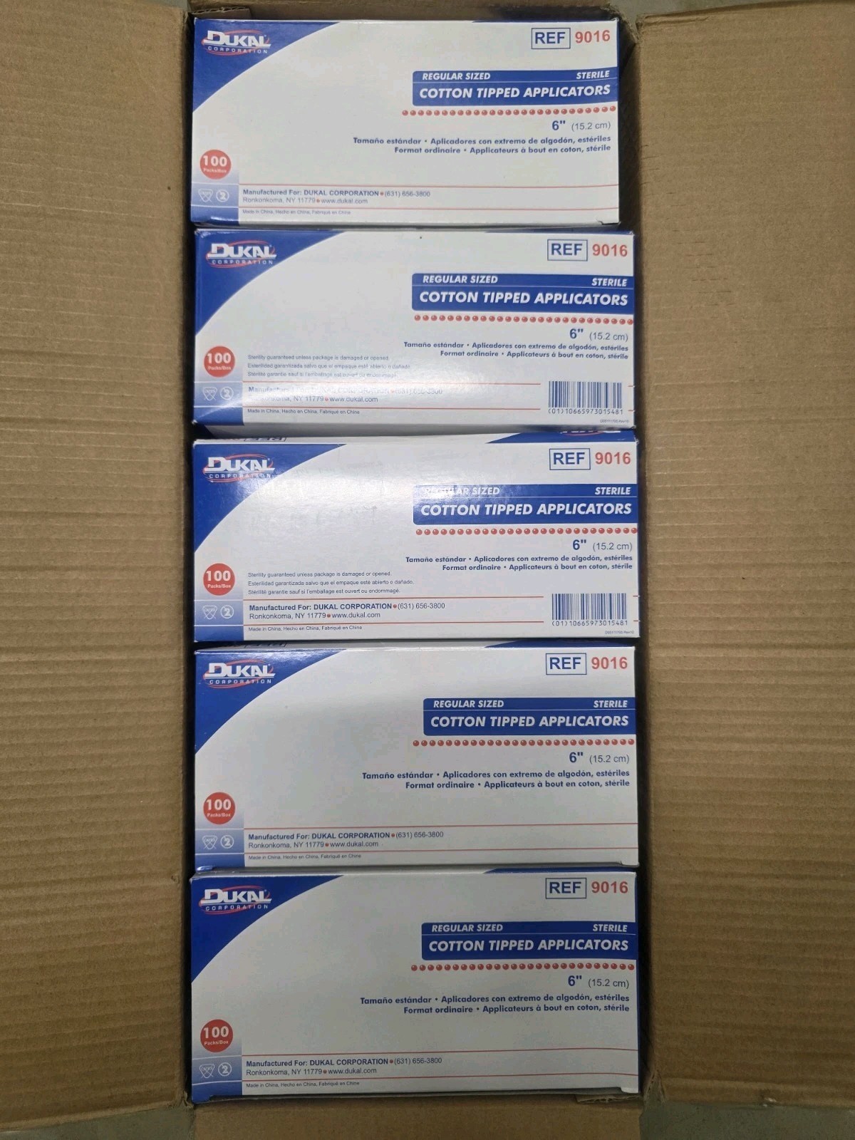 Dukal Cotton Tip Applicators 9016 (Sterile), 6 ” , 5 boxes per order