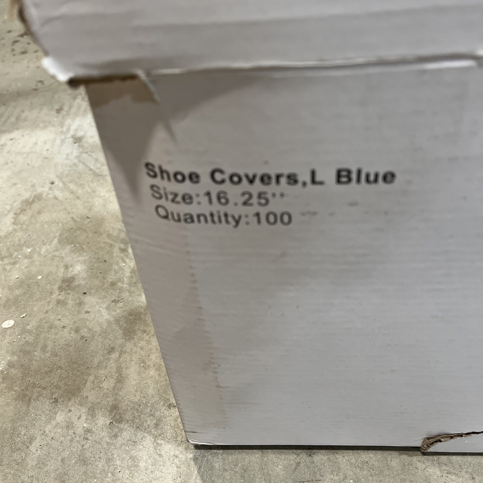 Condor Shoe Covers Universal Blue Pk100 Size 16.25” Open box -See Description
