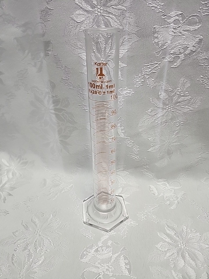 100ml Graduated Cylinder, Boro. 3.3 Glass, Single Metric, Class B SINGLE ITEM =1