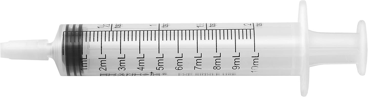 10ml Oral Syringe With Cap (100 Pack) | Oral Dispenser Without Needle, Luer Slip