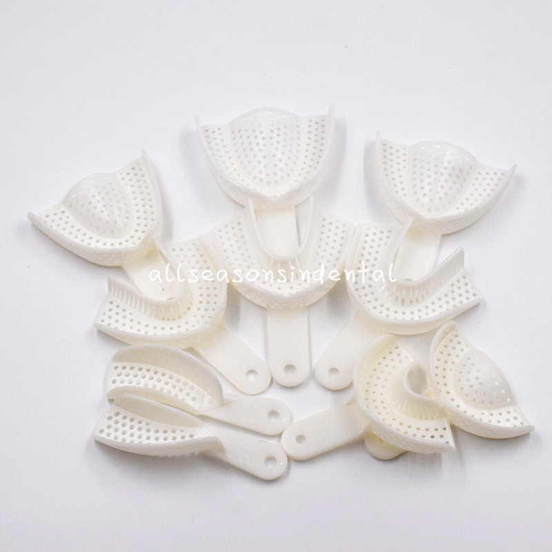 2 Pcs/Pair Disposable Dental Impression Trays Central Denture Plastic U/L 5 Size