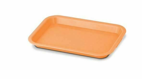 Dental Instrument Flat Setup Trays Size B Neon Tangerine (5 Trays)