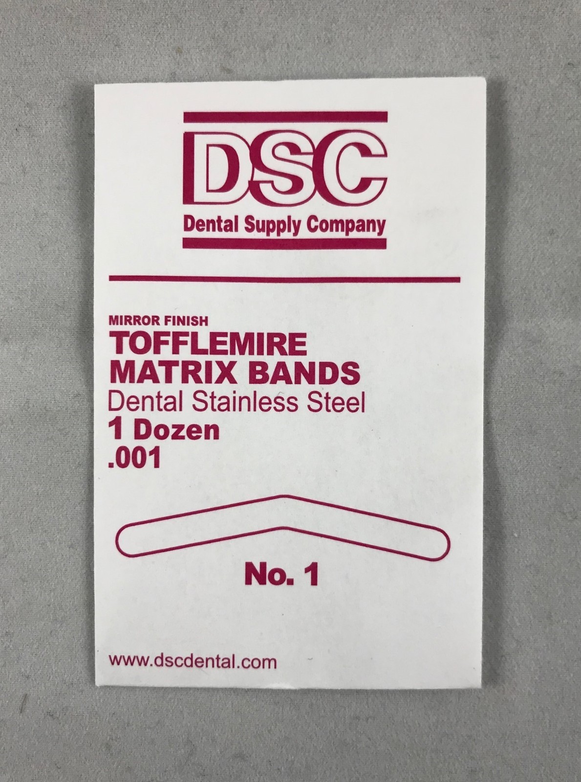DSC 144x Mirror Finish Tofflemire Matrix Bands #1 .001 Dental Stainless Steel