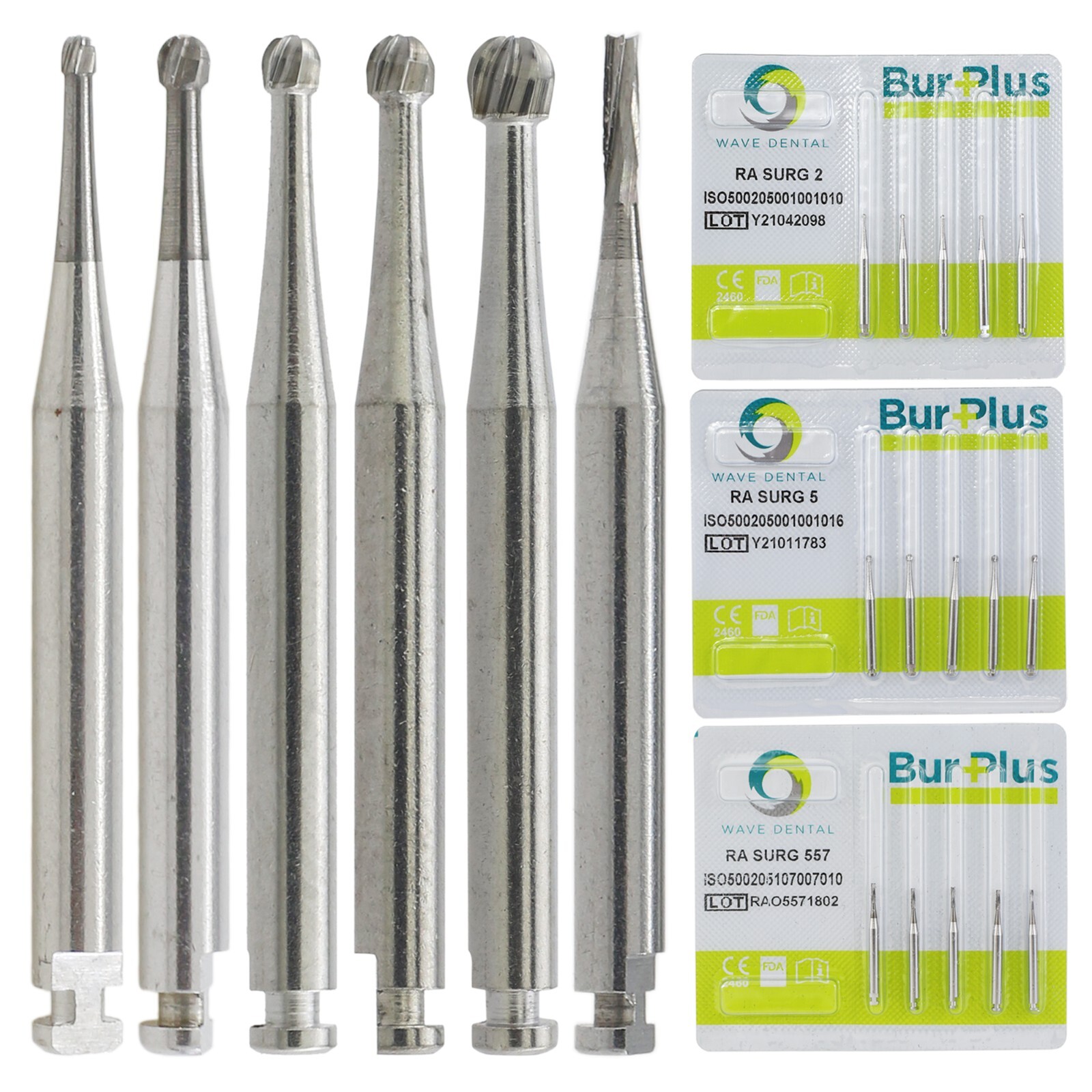 Wave Dental Latch Surgical Burs Carbide Round Bur RA SURG 2 4 6 557 Contra Angle