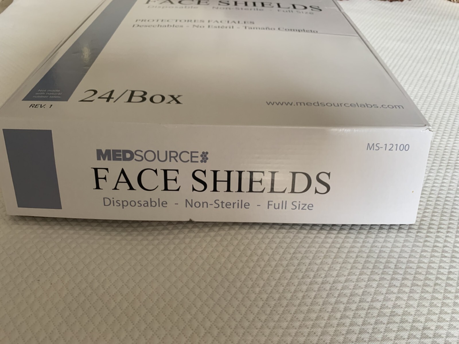 FACE SHIELDS MEDSOURCE MS 12100 DISPOSABLE 24/BOX,NEW
