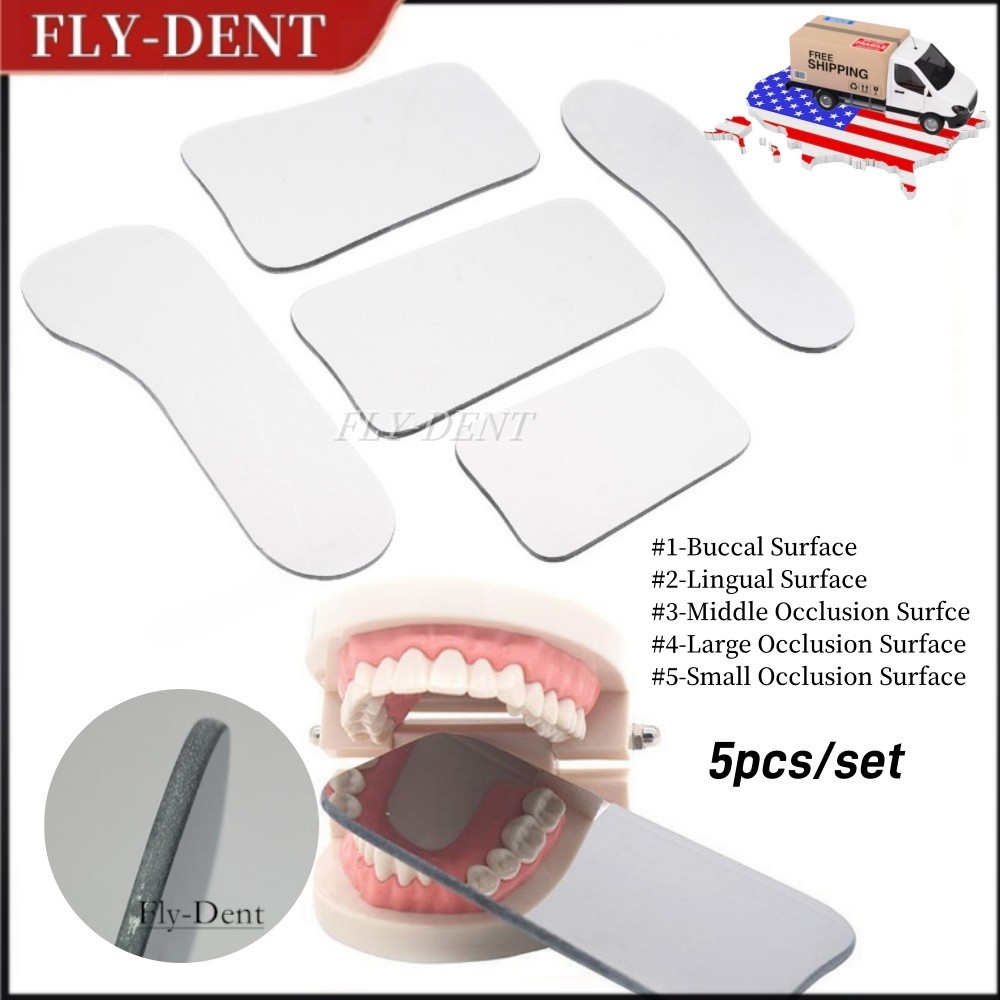 Dental Orthodontic Photo Mirrors Intraoral Glass Mouth Mirror Reflector 5pcs/set
