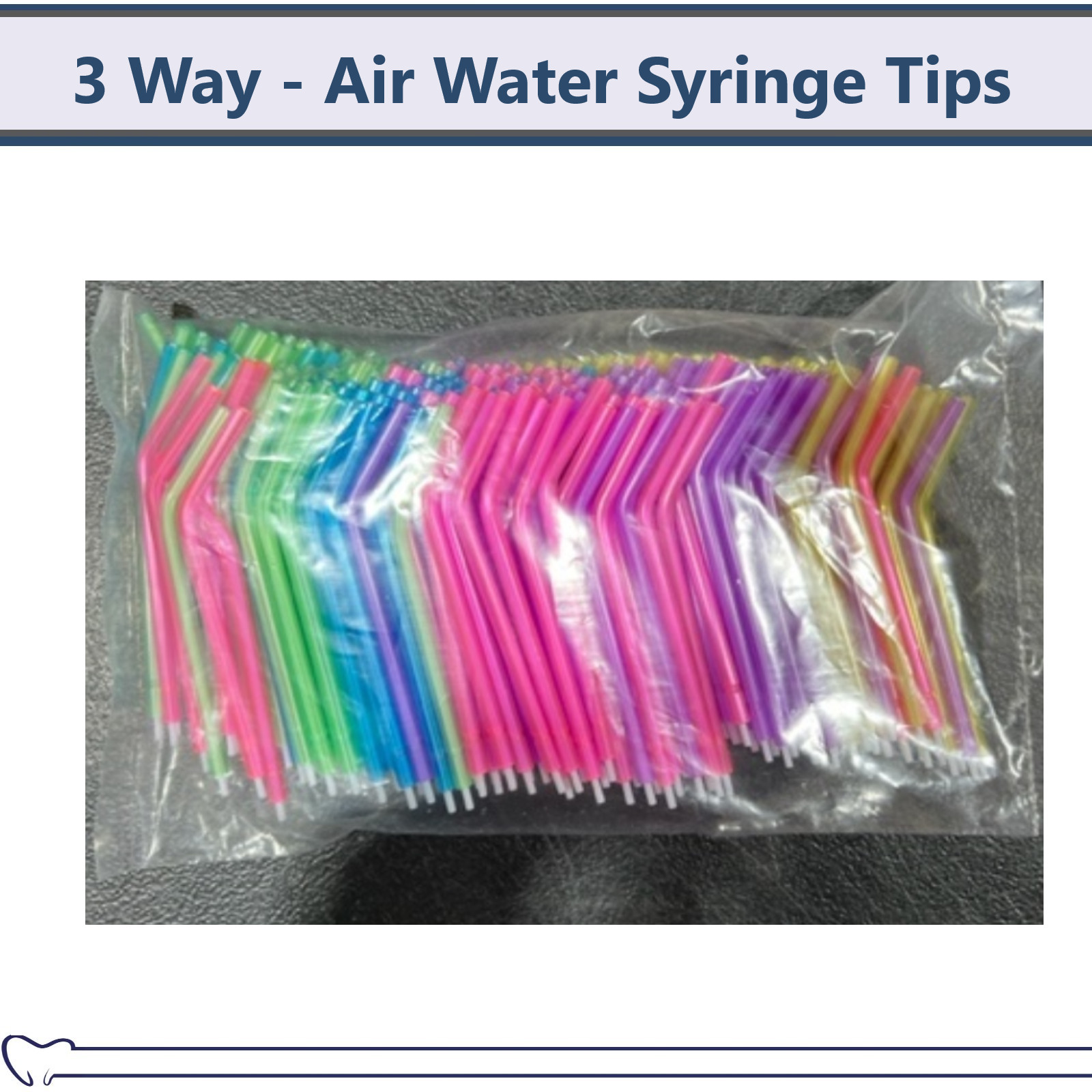 Dental 3-Way Air Water Syringe Disposable Spray Tips Triple Nozzles Upto 1000/Bx