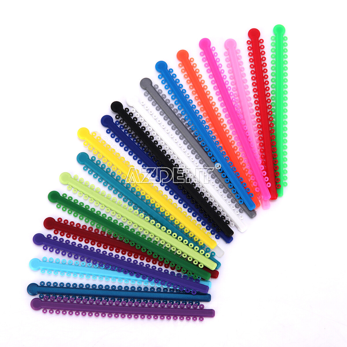 1000Pcs Dental Orthodontic Elastic Ligature Ties Bands For Brackets 23 Colors AZ