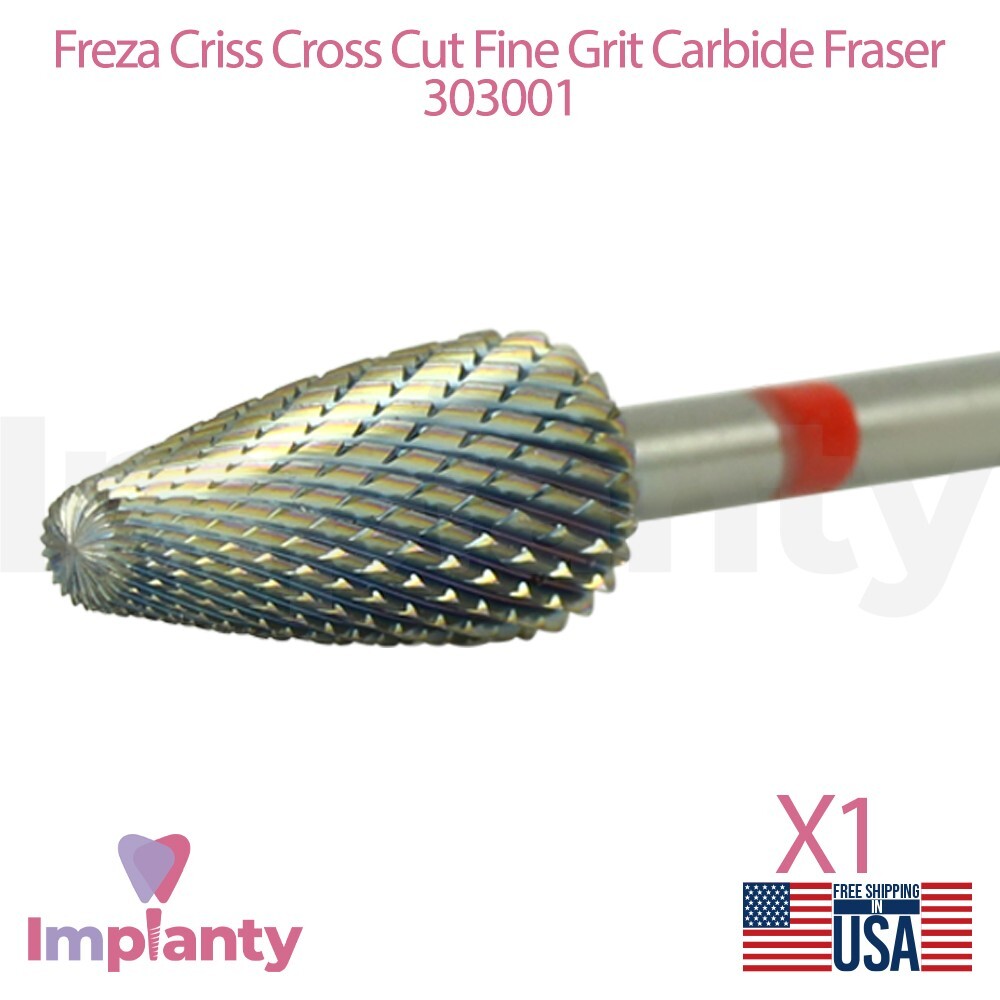 Freza Dental Carbide Fraser 14.0mm Fine Grit Ø6.0mm Criss Cross Cut 303001