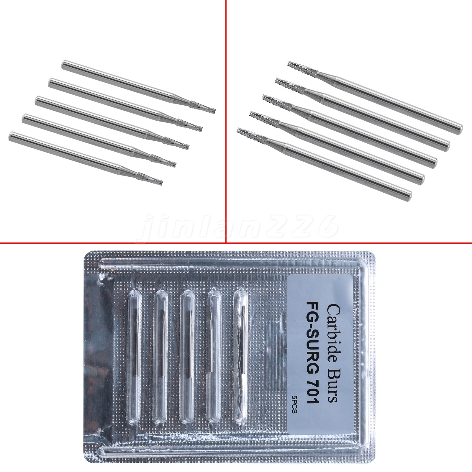 Dental 701 Surgical Burs FG SURG High Speed Carbide FGOS