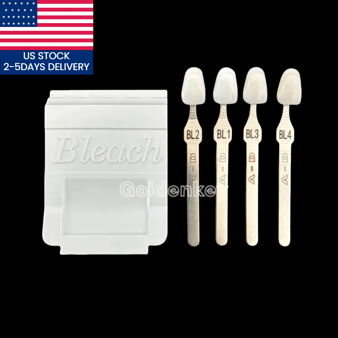 Dental Bleach Shade Guide BL1 4Colors Bleached Chart Teeth Based Vita US STOCK