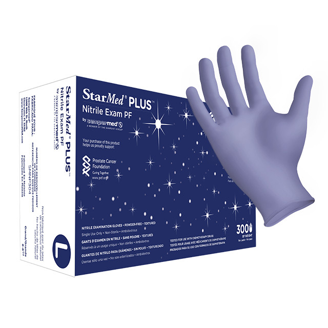 2 Boxes Sempermed Plus Nitrile PF Exam Glove Size Large 300/bx Free Freight.