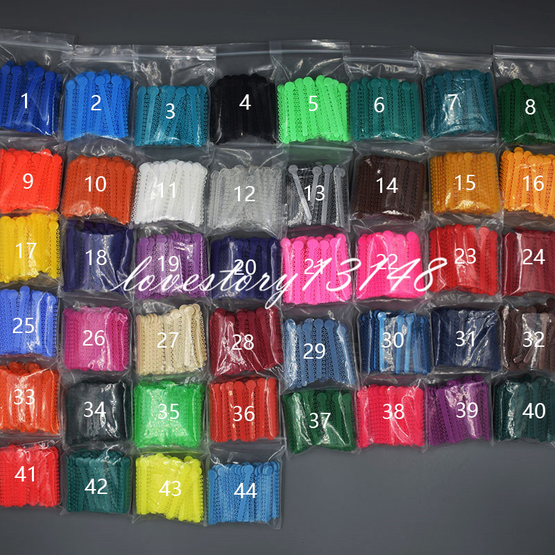 100 Packs Dental Orthodontics Elastics Rubber Braces Ligature Ties 44 Colors